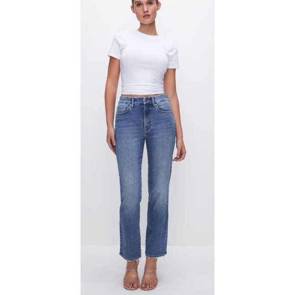 Good American Denim - Good American Always Fits Good Legs Straight Jeans Indigo316-sz 14-18